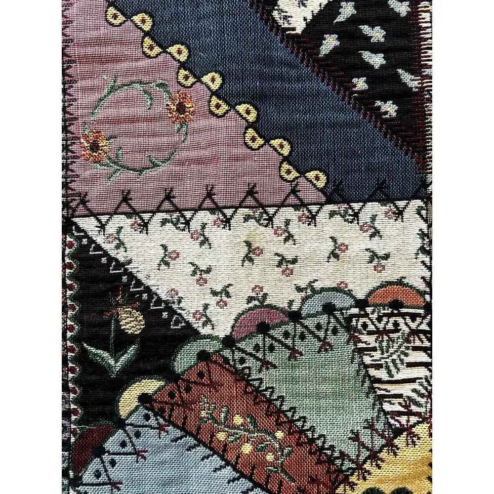 Pure Country Weavers Stitched With Love Patchwork Tapestry Wall Hanging 26x30”